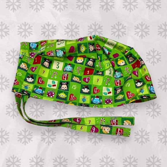 Hand Crafted Accessories - Christmas Theme Disney Tsumtsum Characters Scrub Cap Handmade